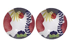 Prato Fundo Bowl Yard Cerâmica 20,5 cm Oxford Kit 02 Unid