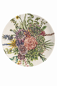 Prato Raso Jantar Bothânica 26 cm Cerâmica Oxford - Avulso