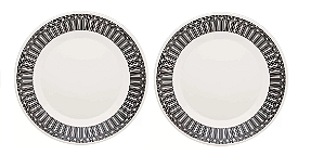 Prato Sobremesa 19 cm Nativa Cerâmica Oxford - Kit 02 Unid