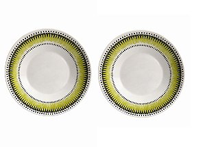 Prato Fundo Tie Dye Cerâmica 22 cm Oxford - 02 Unid