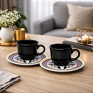 Xícara Chá Café C/ Leite 200 ml Luiza Oxford 02 Unid