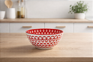 Bowl Tigela Cumbuca Renda Vermelho 600 Ml Oxford  Avulso