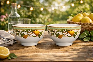 Bowl Tigela Cumbuca Concept Pêra 490 ml  - Kit 02 Peças