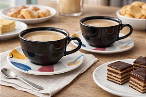 Xícara Chá Café c/ Leite 200 ml Motiz Unni  Oxford 02 Unid