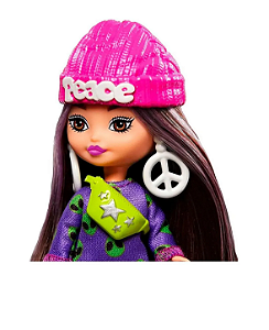 Barbie Extra Mini Minis Peace Love Vestido E.T Gorro Peace