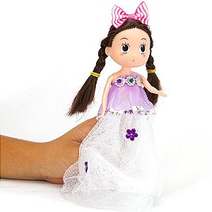 Mini Boneca Princesa Polibrinq