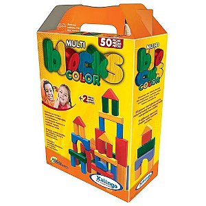 Multi Blocks Color 50 Peças Xalingo