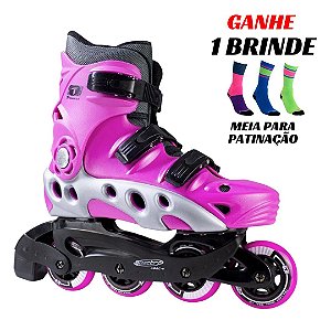 PATINS INLINE SPECTRO ROSA 72MM ABEC 5 - TRAXART