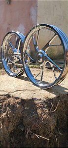 RODA CROMADA PÉ DE GALINHA 160 ARTECROMO