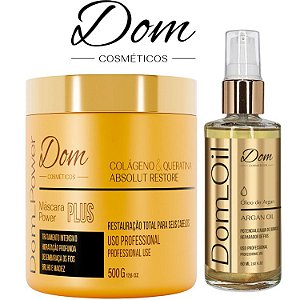 Kit Máscara Power Hidratação Plus e Oil Argan Reparação
