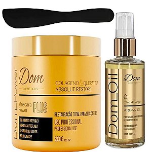 Kit Máscara Power Hidratação Plus e Oil Argan Reparação