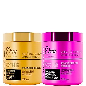 Kit Máscara Nutrição Dom Extreme e Máscara Restore Power Plus