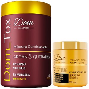Kit Btox Dom Tox e Máscara Power Restauração Absolut 500g