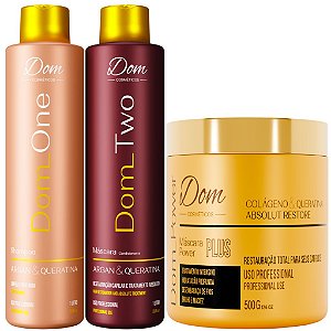 Kit Progressiva Dom Two Profissional Máscara Power