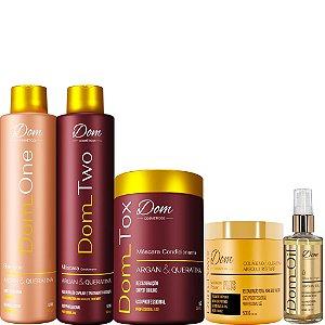 Kit Progressiva Dom Two e Btox Dom Tox + Máscara + Oil Argan