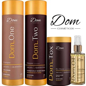 Kit Progressiva Dom Two e Btox Dom Tox + Oil Argan 60 ml