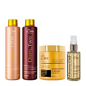 Kit Progressiva Dom Two e Máscara Power Plus + Oil Argan