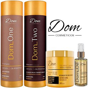 Kit Progressiva Dom Two e Máscara Power Plus + Oil Argan