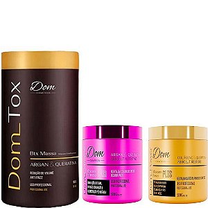 Kit Btox Dom Tox e Máscaras Extreme e Power 500g