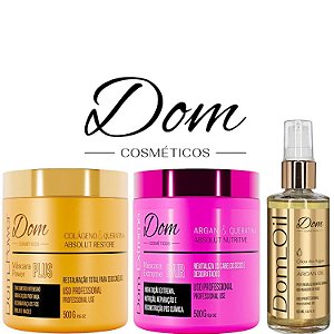 Kit Máscaras Extreme Nutritive e Power Plus + Oil Argan Reparador