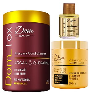Btox Reduz Volume Dom Tox Profissional Máscara Power Oil