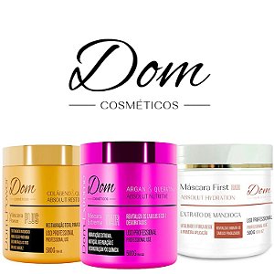 Kit Cronograma Capilar Profissional Dom Cosméticos