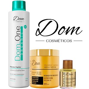 Progressiva Dom One Semi Definitiva Máscara Power Restauração 500g