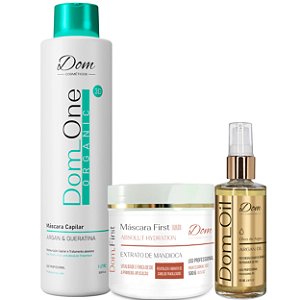 Kit Progressiva Dom One Mascara First Mais Óleo Dom Oil 60ml