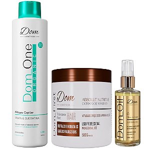 Kit Progressiva Dom One Mascara First Mais Óleo Dom Oil 60ml