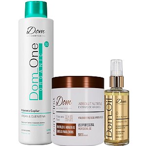 Kit Progressiva Dom One Mascara First Mais Óleo Dom Oil 60ml