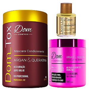 Btox Capilar Reduz Volume Dom Tox Profissional Máscara Extreme Oil