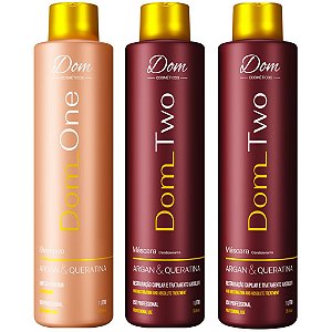 Progressiva Dom Two Cosméticos Máscara Passo 2 Kit Shampoo