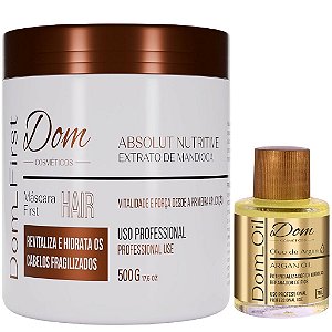 Máscara Dom First Extrato de Mandioca Argan Oil
