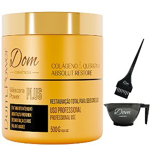 Máscara Power Plus Dom Cosméticos Restauração Cumbuca