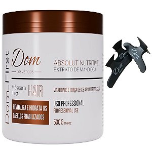 Máscara First Extrato De Mandioca Dom Cosméticos Presilhas
