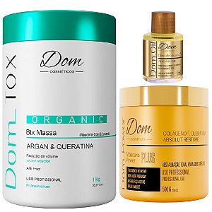Btox Dom Tox Orgânico Reduz Volume Máscara Power Oil