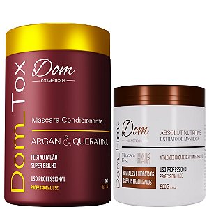 Btox Capilar Reduz Volume Dom Tox Profissional Máscara First