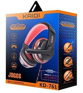 Fone Gamer KAIDI KD761 para PC Ps4 Xbox One e celular