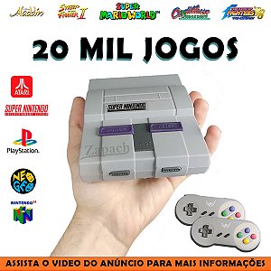 MINI CONSOLE RETRO SUPER NINTENDO COM 2 CONTROLES SEM FIO 4K HDMI COM 2000  JOGOS