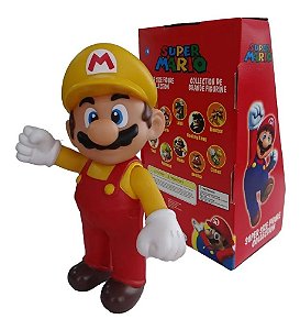 Boneco Mario Maker Amarelo 23cm Action Figure Original Super Mario