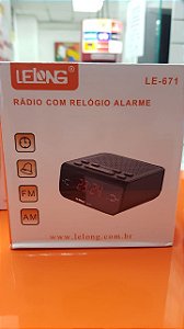 Radio com relogio alarme Lelong LE-671