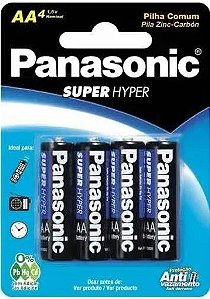 Pilhas Panasonic Aa4 Cartela C/4