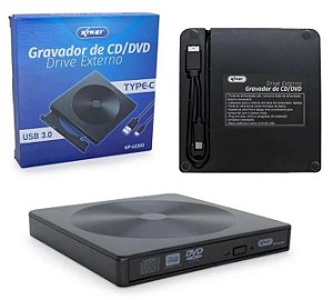 Leitor & Gravador Cd Dvd Drive Externo Usb 3.0 5gbps Slim