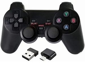 Controle PS Wireless para Computador e Celular C/ adaptador