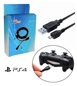 Cabo Alimentaçao Usb v8 p/ Controle Ps4 c/ Filtro 2M FEIR FR-216-4