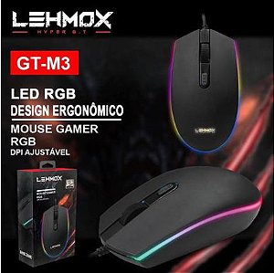 Mouse Gamer Com LED RGB LEHMOX GT-M3