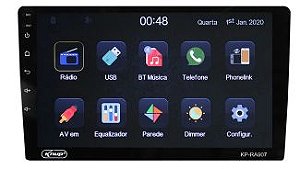 Central Multimídia Play Mp5 Bluetooth Knup Leboss 6 Leds Top