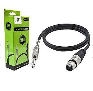 Cabo Microfone P10 +XLR 5M - X-cell XC-P10-XLR