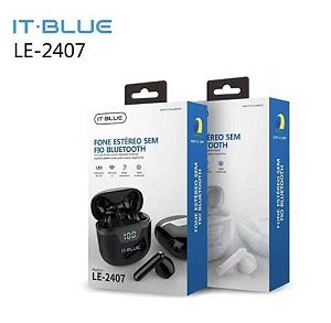 Fone De Ouvido Bluetooth 5.0 Com Display Conecta Automático IT-BLUE LE-2407