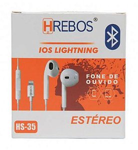 Fone De Ouvido Para iPhone 7-14 Com Fio ( Conexão Bluetooth Automática) HREBOS HS35